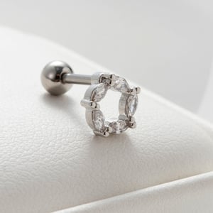 1 Piece Simple Series Simple Heart Titanium Steel No Plating Material Zircon Women Stud Earrings h5